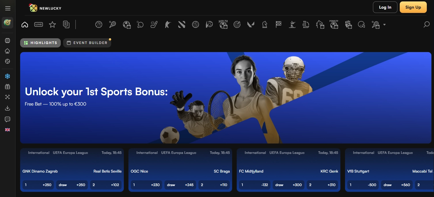 NewLucky sportsbook with free bet for Australians